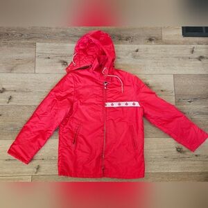 Vintage Avon Sportswear Canadian Flag Coat Jacket Size Medium Red Lightning Zip